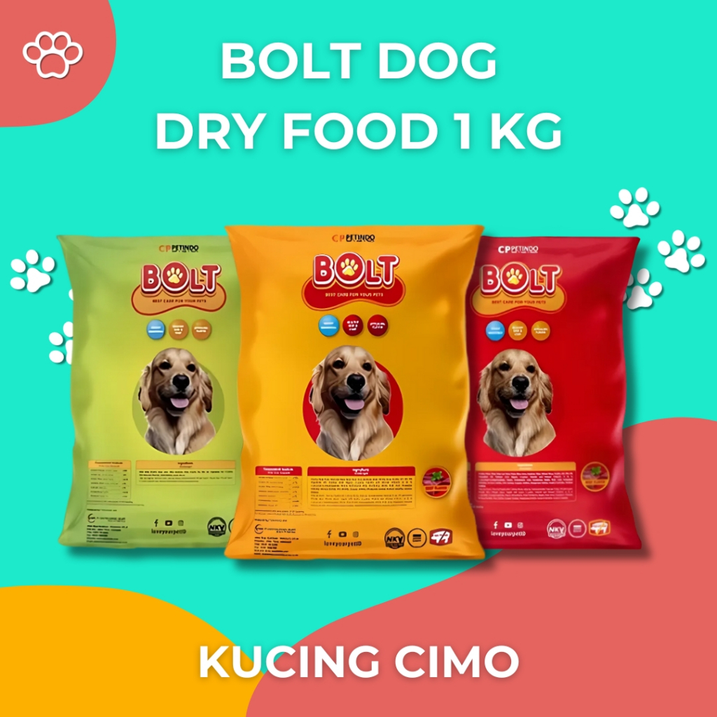 Jual Makanan Anjing BOLT Dog Food Adult 1kg | Shopee Indonesia