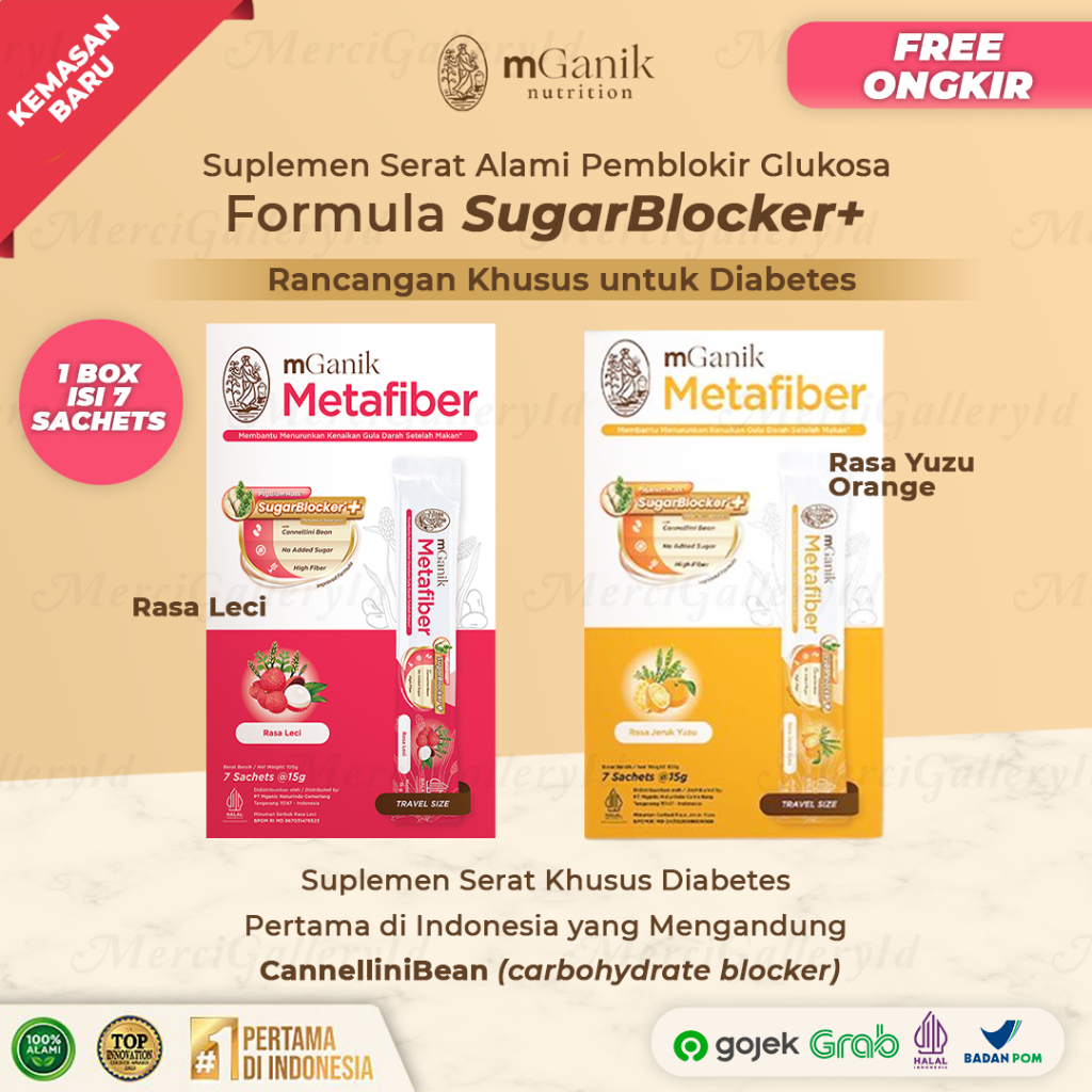 Jual Mganik Metafiber SugarBlocker+ ( Improved Formula ) - TRAVEL SIZE ...