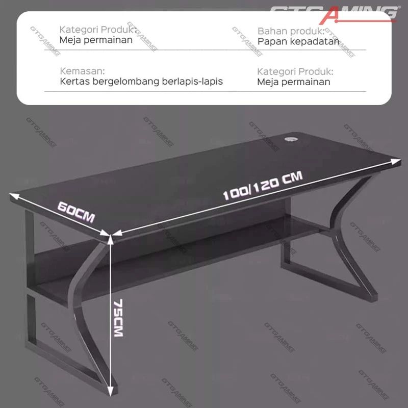 Foto 8 GTGAMING Meja Komputer Meja Gaming Minimalis Modern Meja Laptop Meja Belajar Meja kantor | 011