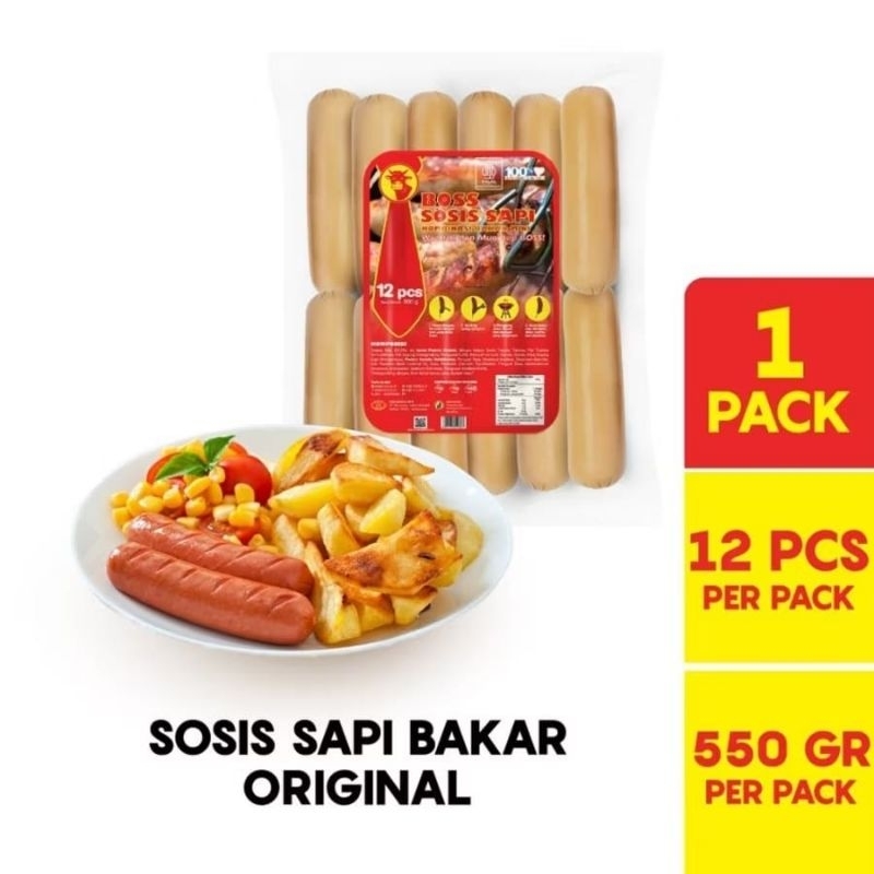 Jual SOSIS SAPI BAKAR RASA ORIGINAL 500GR | FROZEN FOOD SOSIS SAPI ...