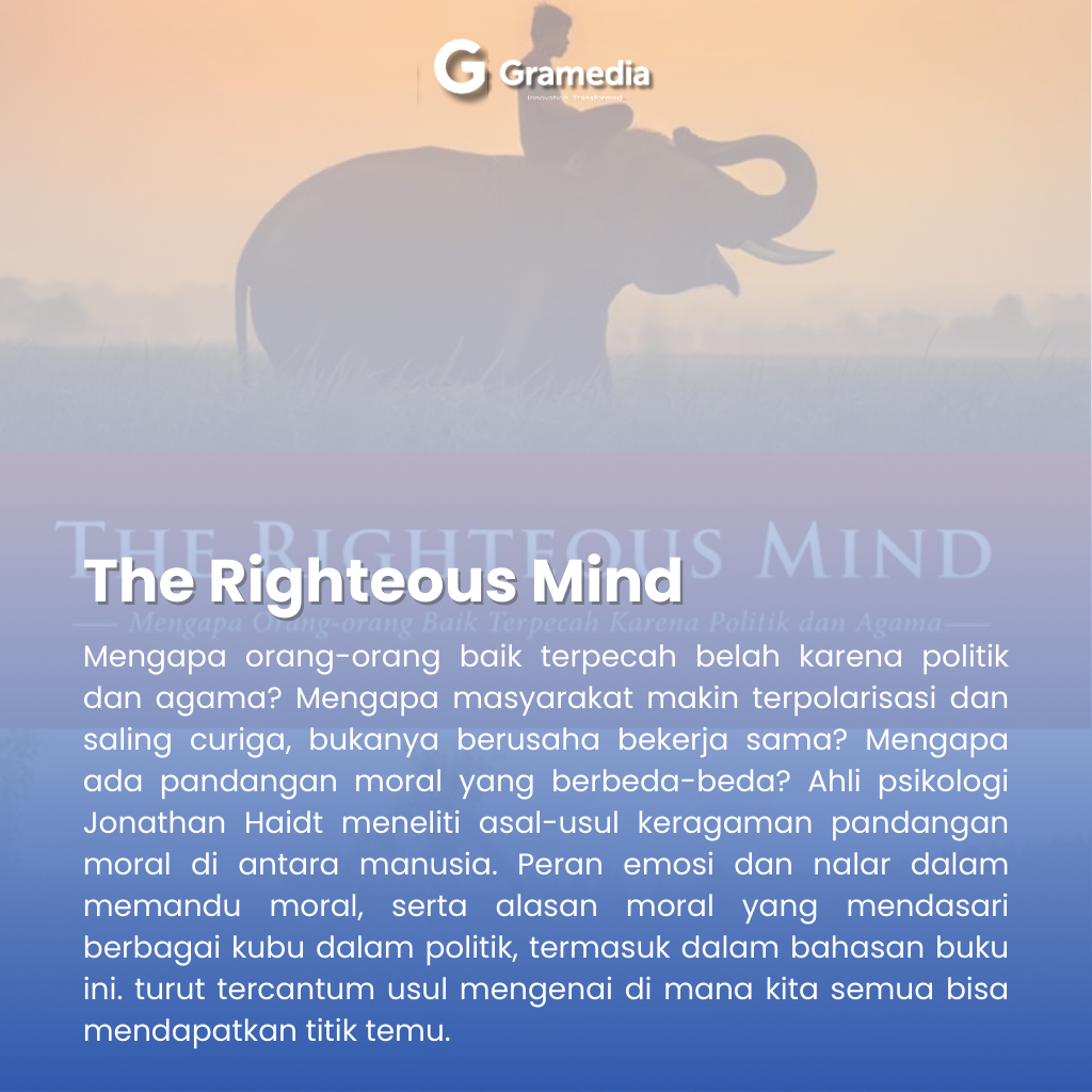 Jual Gramedia Bogor Cibinong - The Righteous Mind | Shopee Indonesia