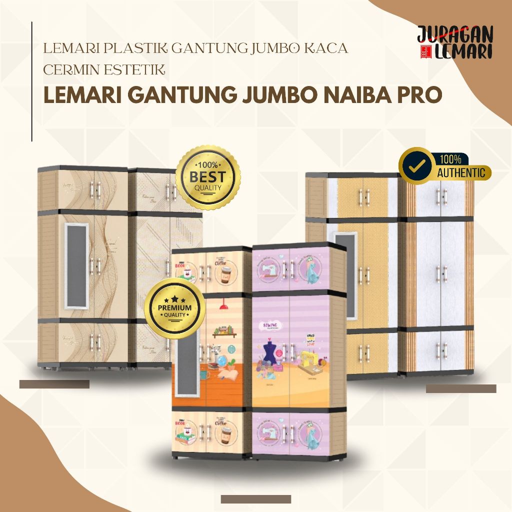 Jual Lemari Plastik Gantung Estetik Lemari Plastik Naiba Cermin