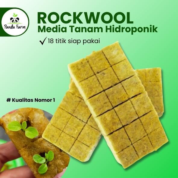 Rockwool hidroponik isi 18 titik siap pakai