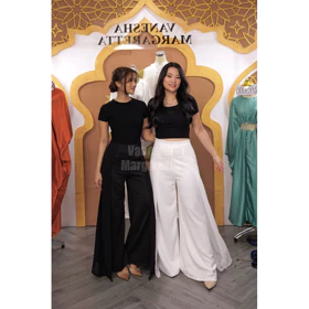 VM Celana Kulot Fashion Celana Kombinasi Sifon Scuba Celana Wanita JessicaCollection 551