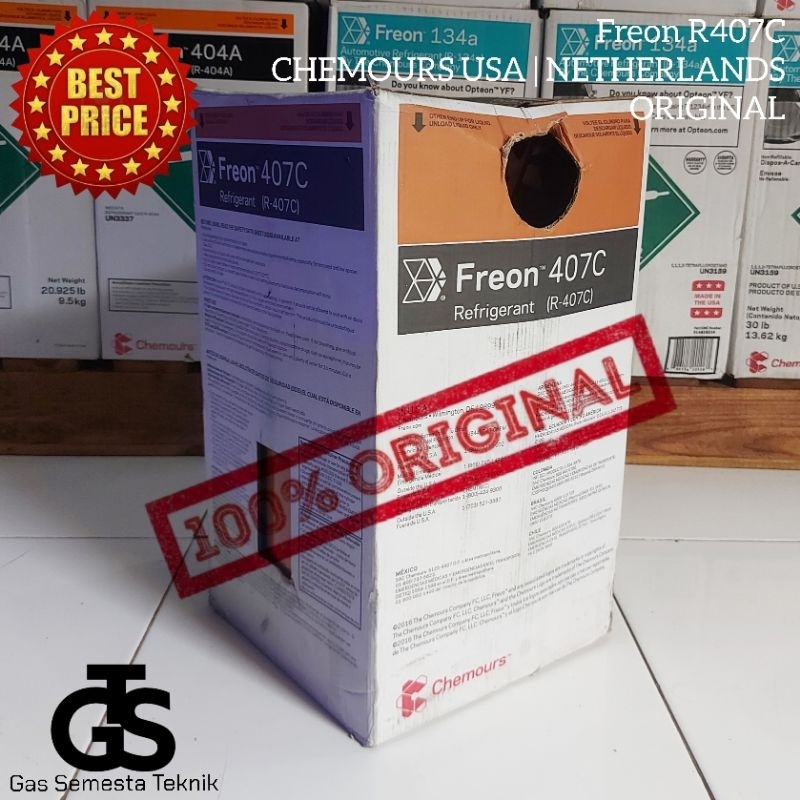 Jual FREON R407C CHEMOURS NETHERLANDS ORIGINAL | FREON R407 CHEMOURS ...