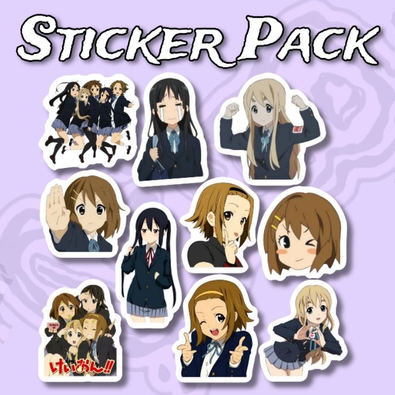 Jual Sticker Anime K-ON Cute Pack isi 10 pcs vinyl waterproof | Shopee ...
