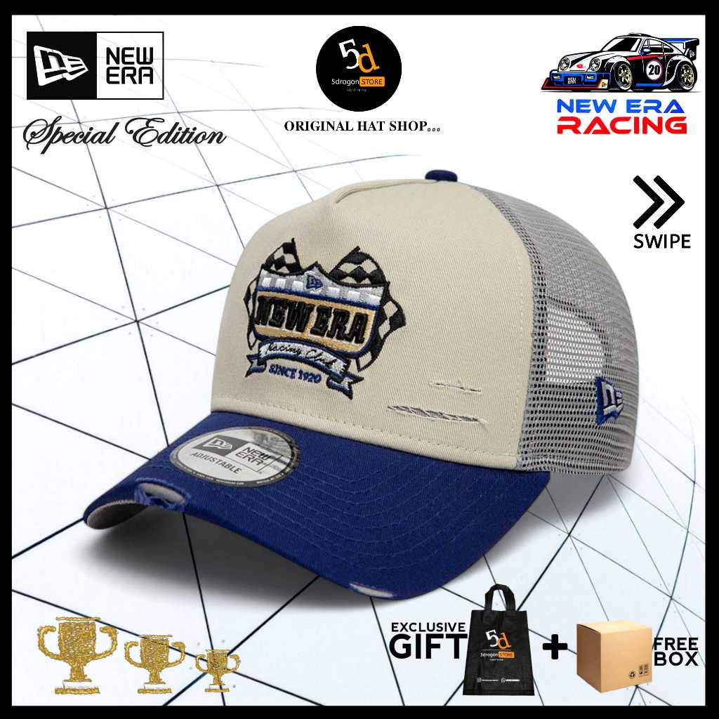 Jual TOPI NEW ERA ORIGINAL TRUCKER MOTORSPORT RACING CLUB STONE ...