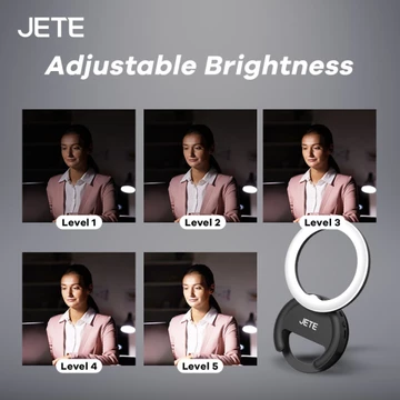Ring Light Selfie JETE RL1 For Smartphone LED Rechargeable Clip On With Light Mode Garansi 2