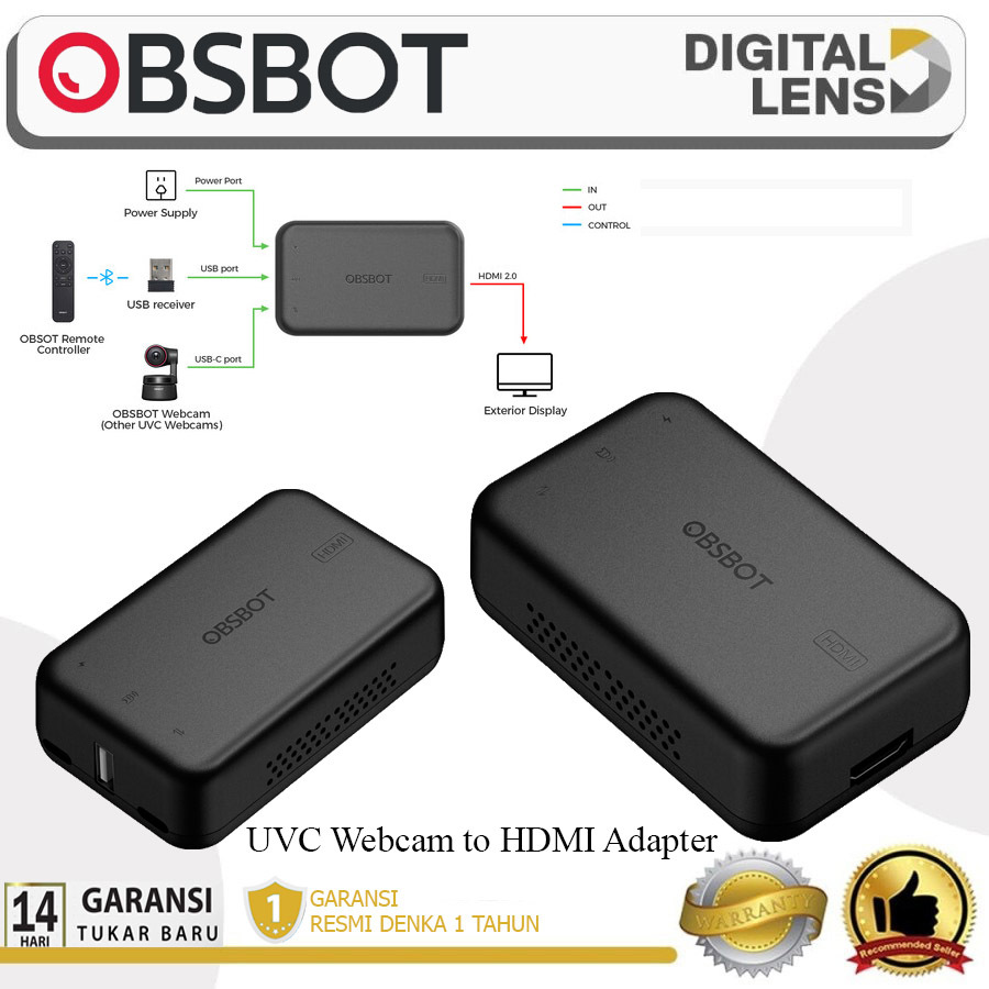Jual OBSBOT 4K UVC Webcam to HDMI Adapter Converter GARANSI RESMI ...