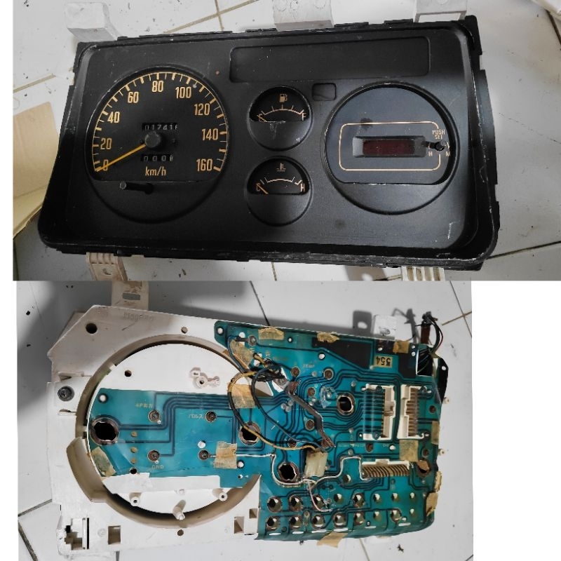 Jual speedometer isuzu elf no rpm 12 volt isuzu elf NHR55 nhr55 ori ...
