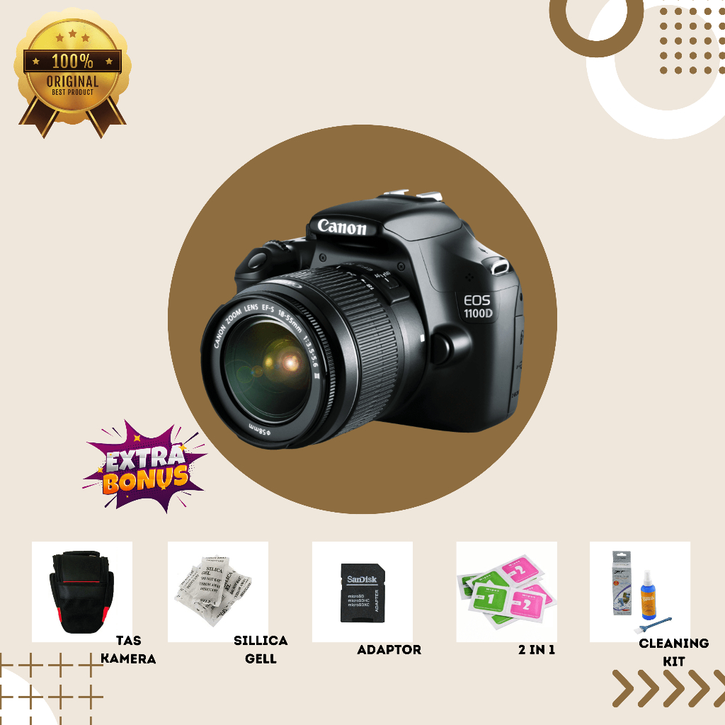 Jual [KAMERA DSLR] CANON EOS 1100D MULUS SECOND BERGARANSI ORIGINAL