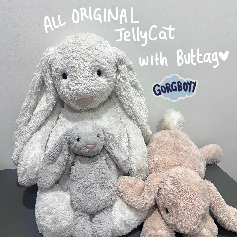 Jual JellyCat Bunny Original With Buttag | Shopee Indonesia