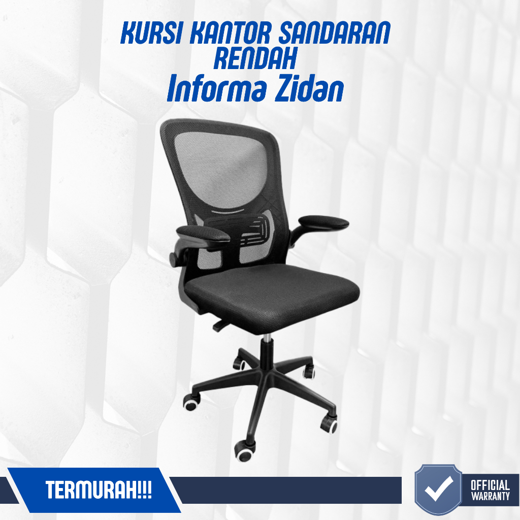 Jual Informa Zidan Kursi Kantor Sandaran Rendah - Hitam | Shopee Indonesia