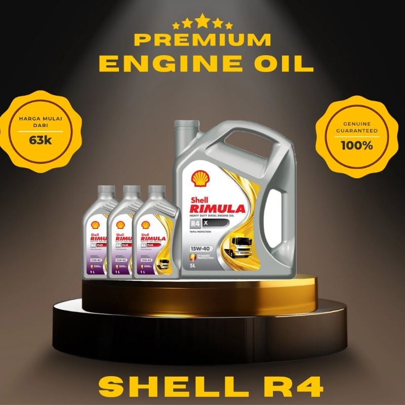Jual Oli Shell Rimula R4 5lt & 1lt Di jamin Original 100% | Shopee ...