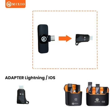 MIXIO W13 W14 Mic Wireless Clip On Microphone Mikrofon Lavalier HP Plug Play