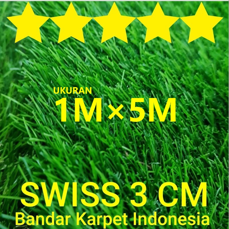 Jual karpet rumput sintetis swiss tebal 3cm - ukuran100cmX500cm ...