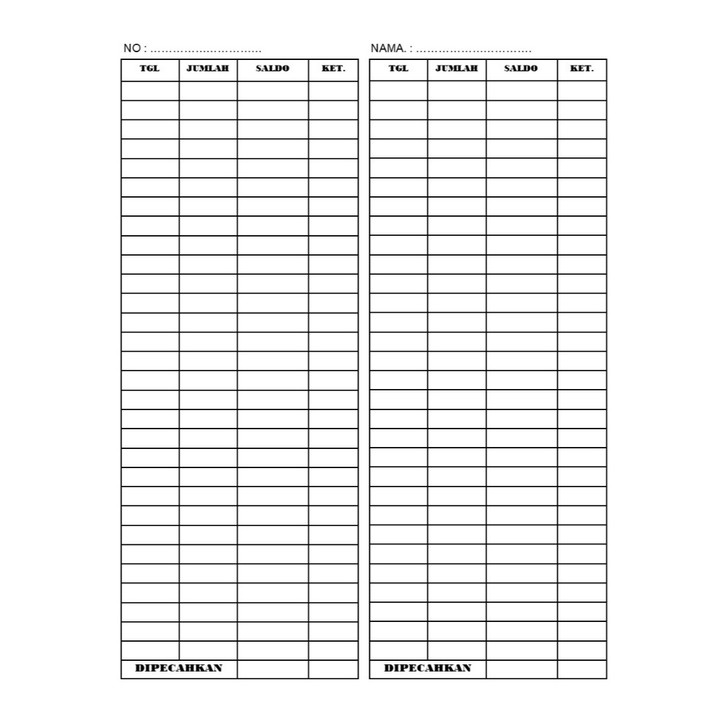 Jual BUKU REKAPITULASI TABUNGAN ISI BOLAK BALIK UK 16 CM X 20 CM ...