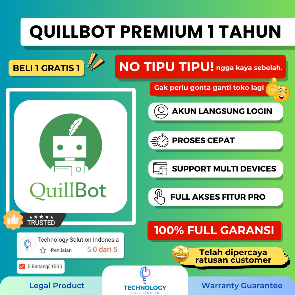 Jual Quillbot Plus Premium 1 Bulan Termurah Qu1llb0t Tahunan | Shopee ...