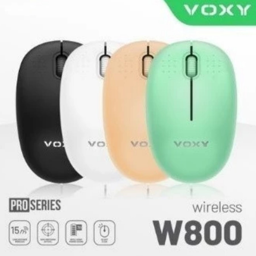Jual Mouse Wireless Voxy W800. Mouse Wireless Hitam,Putih,Hijau,Biru ...