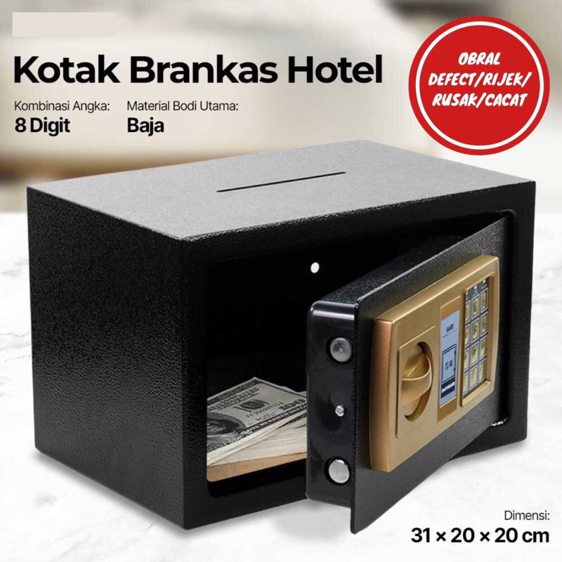 Jual [OBRAL RIJEK] Kotak Brankas Hotel Safety Box Password 8 Digit ...
