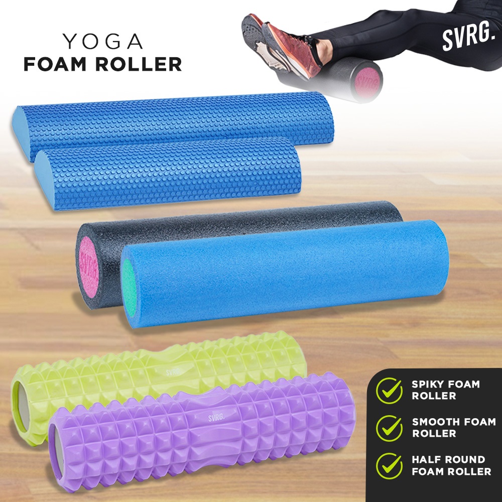 SVRG Spiky Foam Roller (EVA) – Yoga Massage Roller Yoga Roller – Alat  Pijat – EVA Pilates Roller – 30/40 cm – Trigger Point