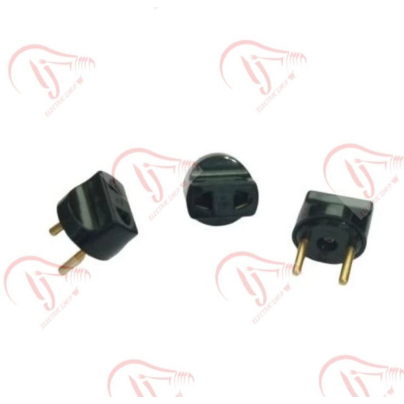 Jual BROCO STECKER STEKER OVER BULAT HITAM 844 COLOKAN GEPENG KONVERTER ...