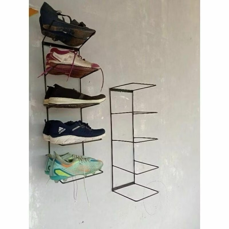 Jual RAK SUSUN GANTUNG SEPATU TEMPEL DINDING MINIMALIS / RAK SANDAL ...