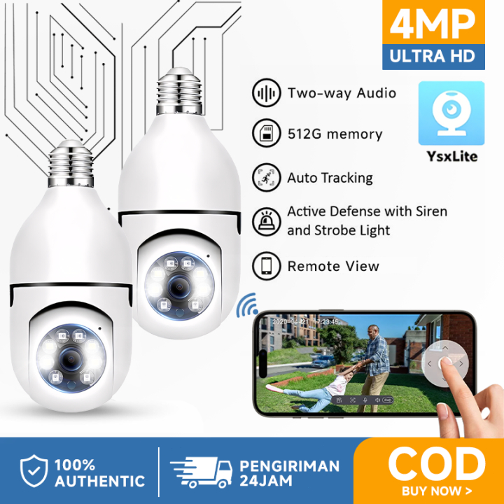 Jual V380 CCTV Smart WiFi Motion Detection Kamer Lampu 360 Degree PTZ ...