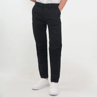 M231 Celana Panjang Pria Chino Dobby Hitam 0953C