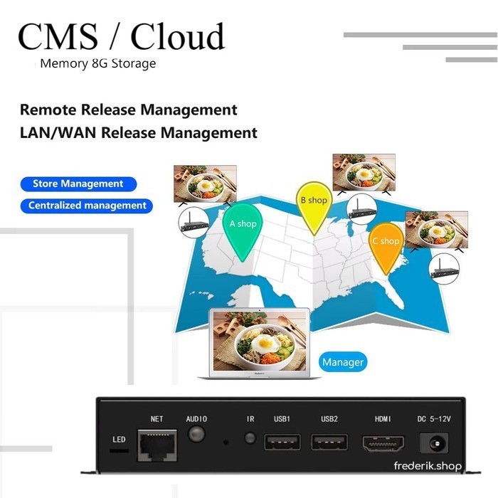 Jual 2K Full HD Media Player Signage HDMI with CMS & Free Cloud Looping ...