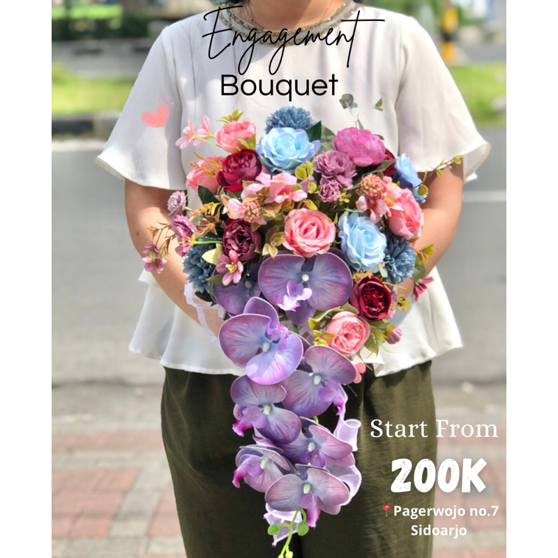 Jual Hand Buket / Hand Bouquet Wedding / Engagement / Tunagan | Shopee ...