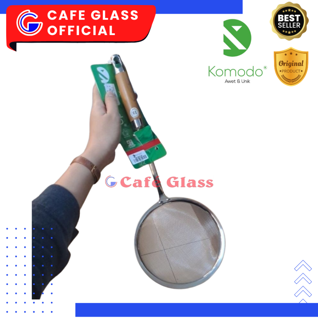 Saringan Minyak Stenlis Komodo – Saring Gorengan Halus Semeru (Mesh 304) / Saringgan Mesh