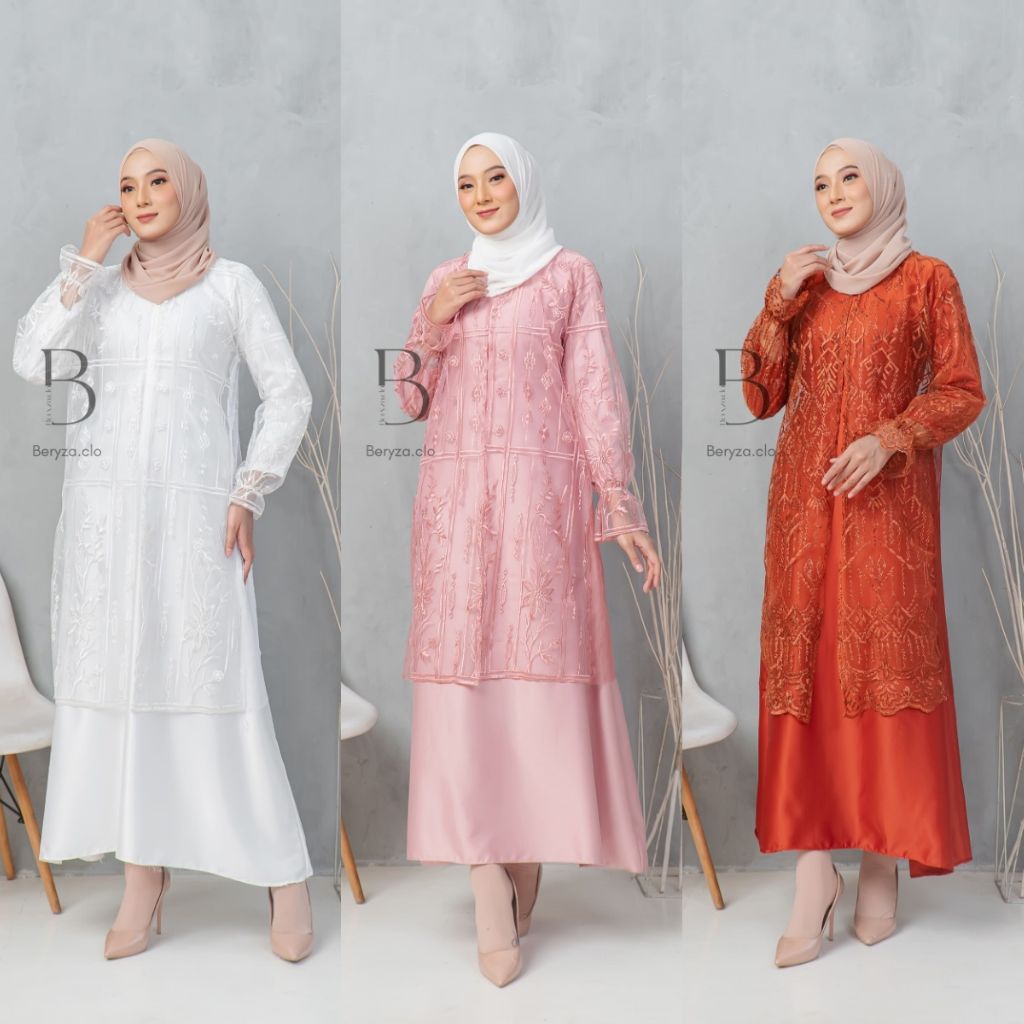 Jual RADIFA SET OUTER BRUKAT MOTIF MIX TILE DOT ONE SET DRESS GAUN ...