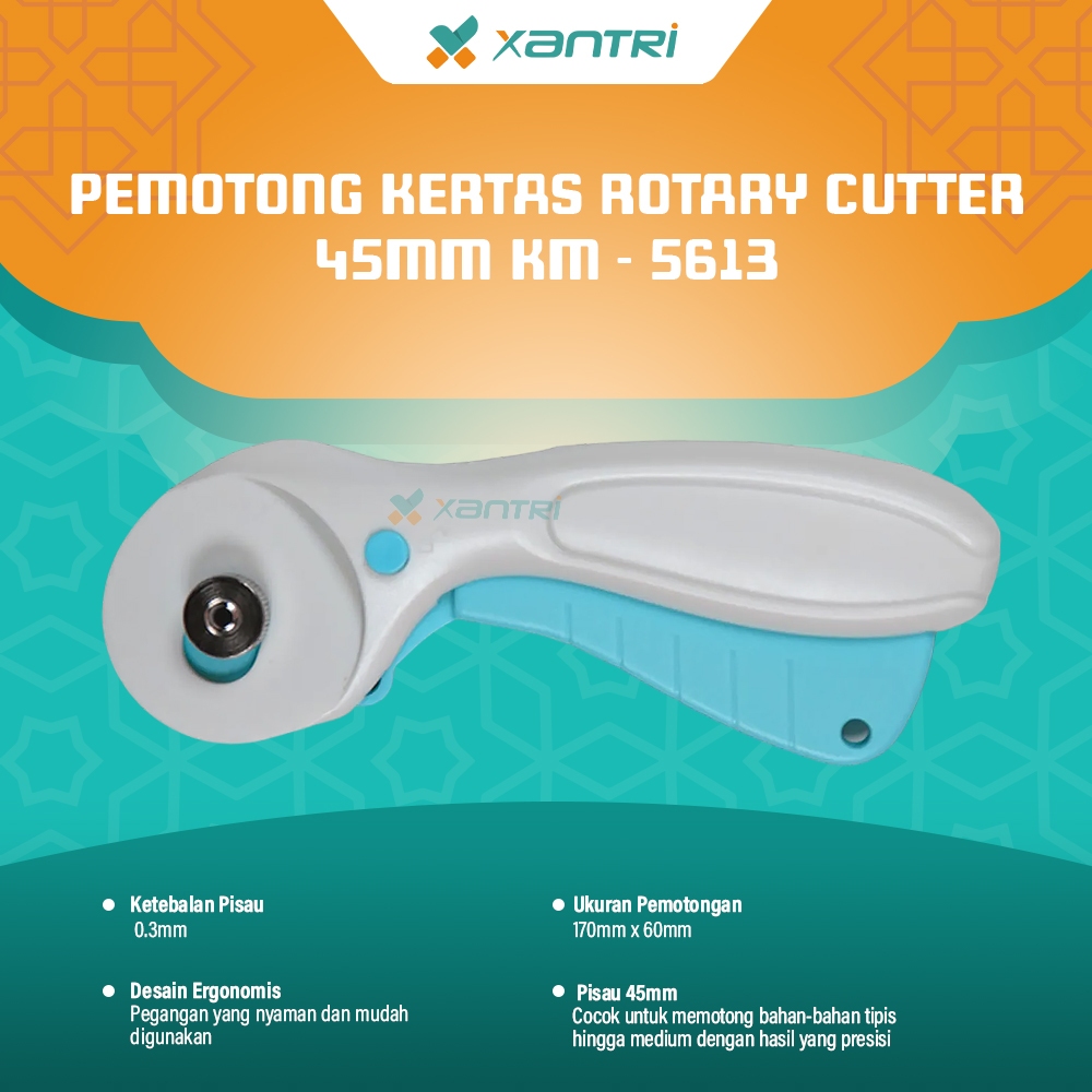Jual XANTRI - Rotary Cutter Kain Alat Pemotong Rottary Bulat 45mm ...