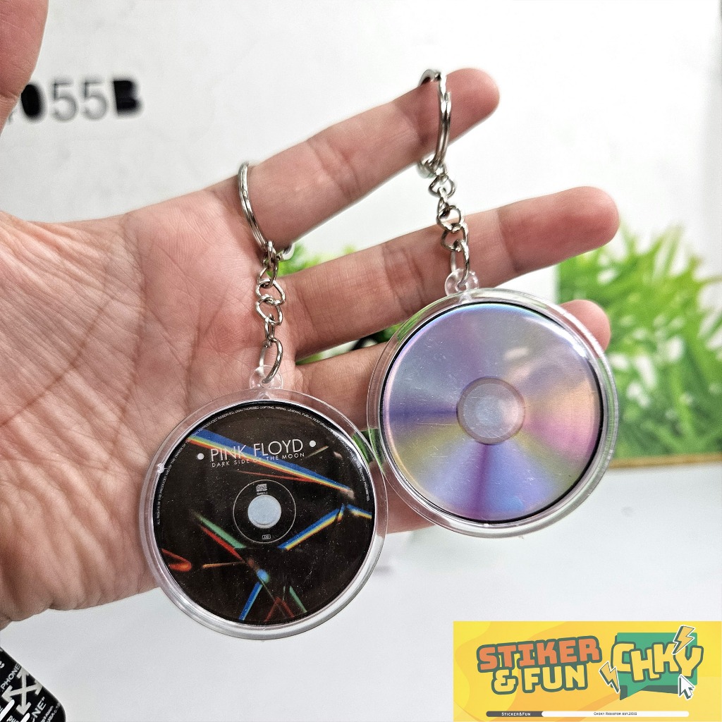 Jual Gantungan Kunci Bulat Akrilik Keychain CD ALBUM BAND Gambar ...