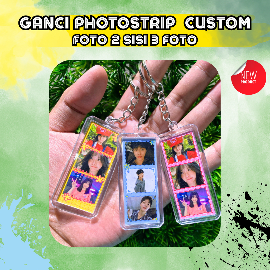Jual GANTUNGAN KUNCI PHOTOSTRIP CUSTOM FOTO SENDIRI/KEYCHAIN PHOTOSTRIP ...
