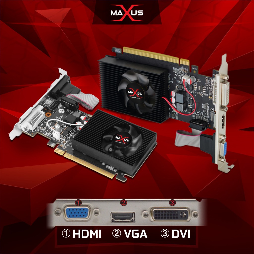 Jual VGA CARD MAXUS GT610 LP 2GB DDR3 64 BIT REAL CAPACITY RESMI ...