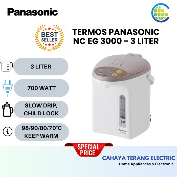 Panasonic Termos Air Listrik NC EG 3000 Thermos pot Kettle Liter
