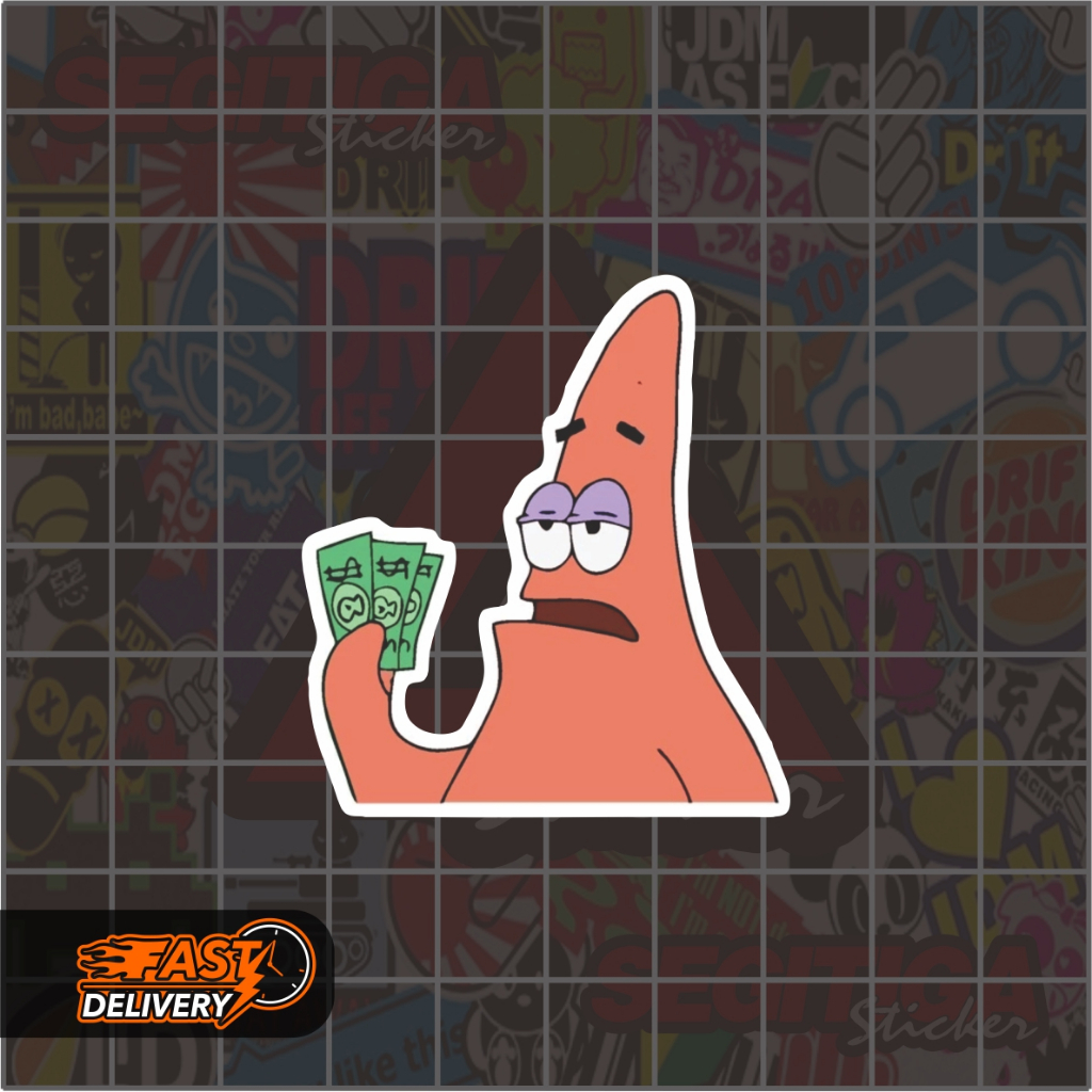 Jual Sticker Money Patrick Ukuran 4.5 x 5 Cm | Shopee Indonesia