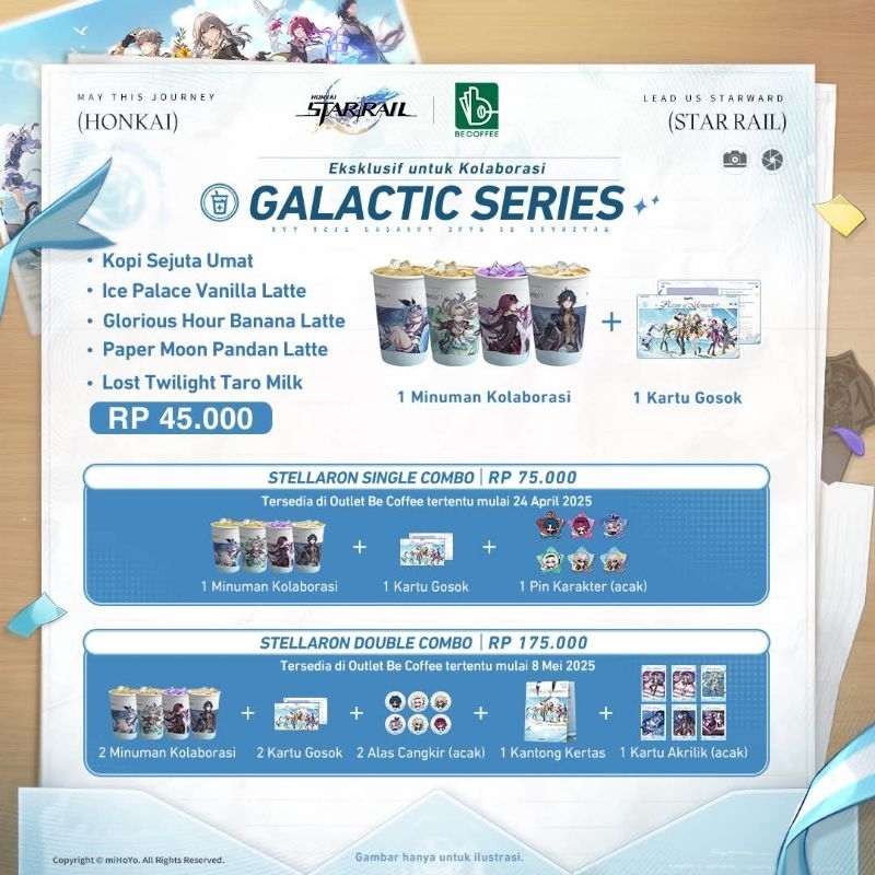 Jual HonkaiStar Rail x Be Coffee Official Colab HSR - Official ...