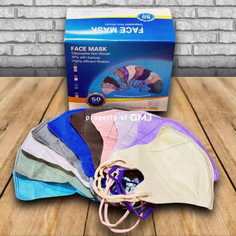 Jual Masker Duckbill FACE MASK FM 3Ply MIX WARNA / HITAM / PUTIH / ABU ...