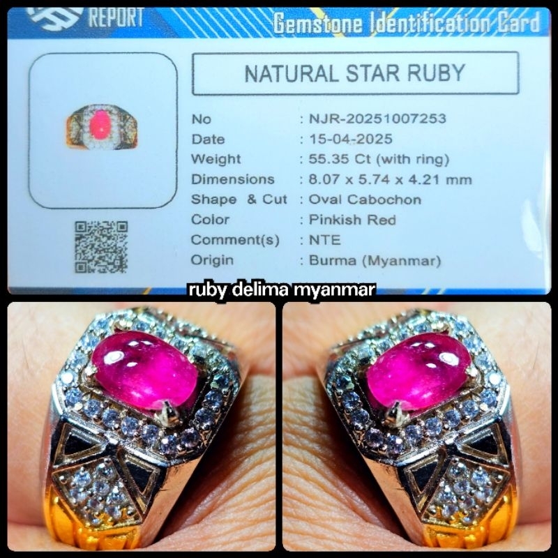 Jual natural batu delima ruby super ( asli pigeon blod HQ ) | Shopee ...