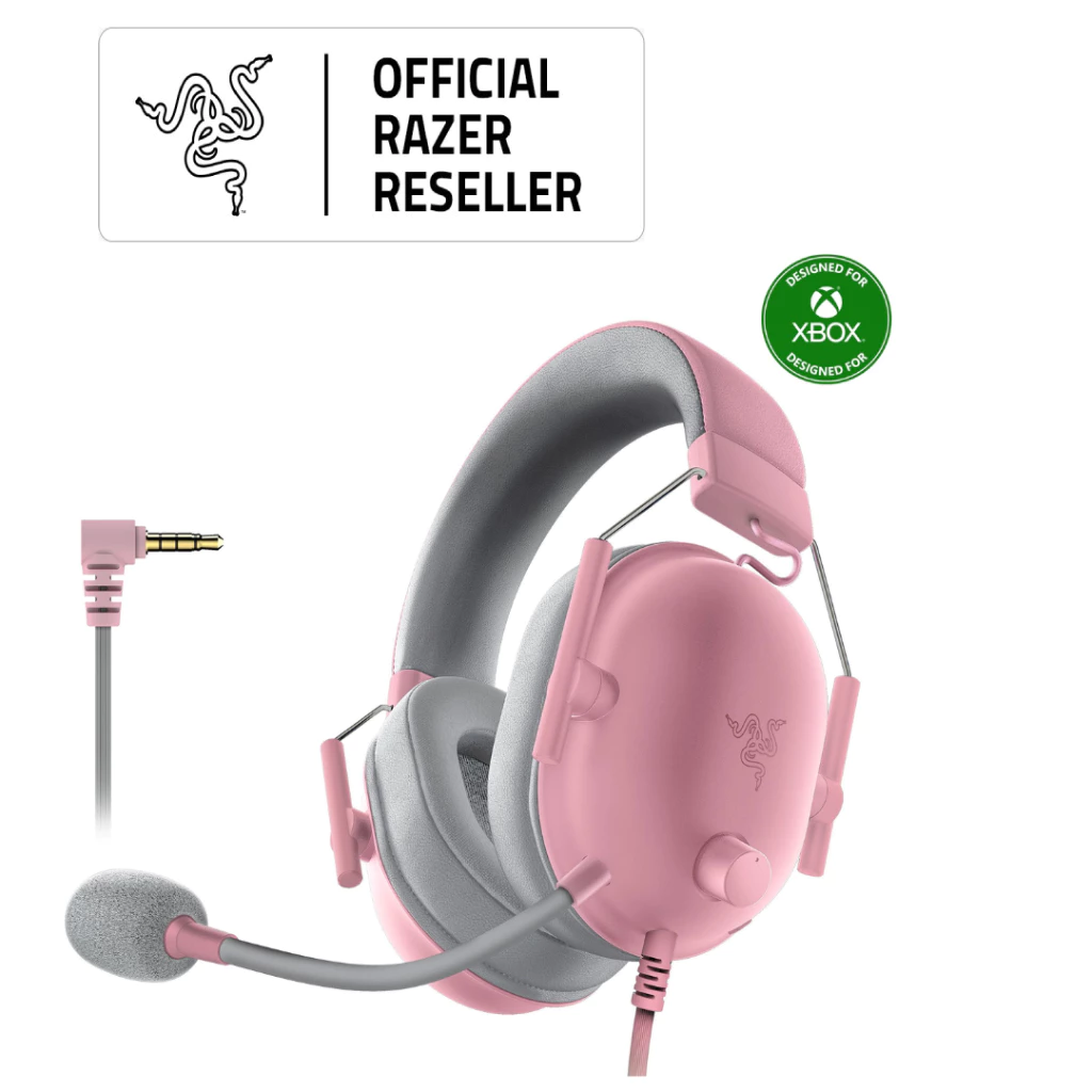 Razer Blackshark V2 X - Quartz - Xbox Licensed Wired Gaming Headset with Windows Sonic Spatial Audio
