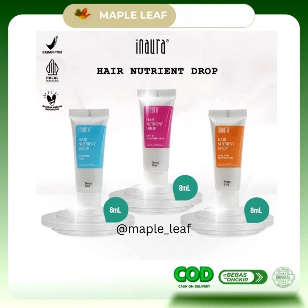 Jual Inaura Hair Nutrient Drop 8ml Tube Vitamin Rambut | Shopee Indonesia