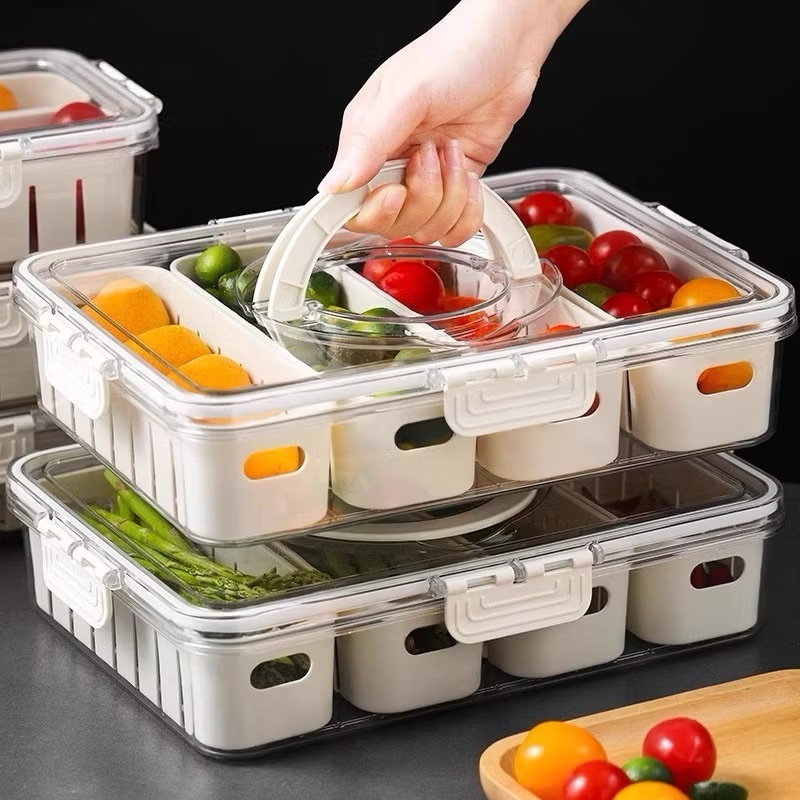 Jual Food Container 4 Grid / 8 Grid Kotak penyimpanan makanan ringan ...