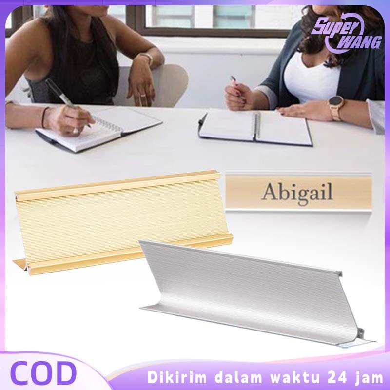 Jual Papan Nama Meja Kantor 18*6cm Table Name Plate Holder Papan Nama ...
