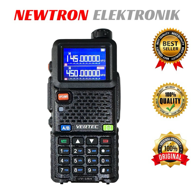 Jual HT VERTEC UV5RH Multiband VHF UHF 8Watt USB Type C Radio FM Walkie ...