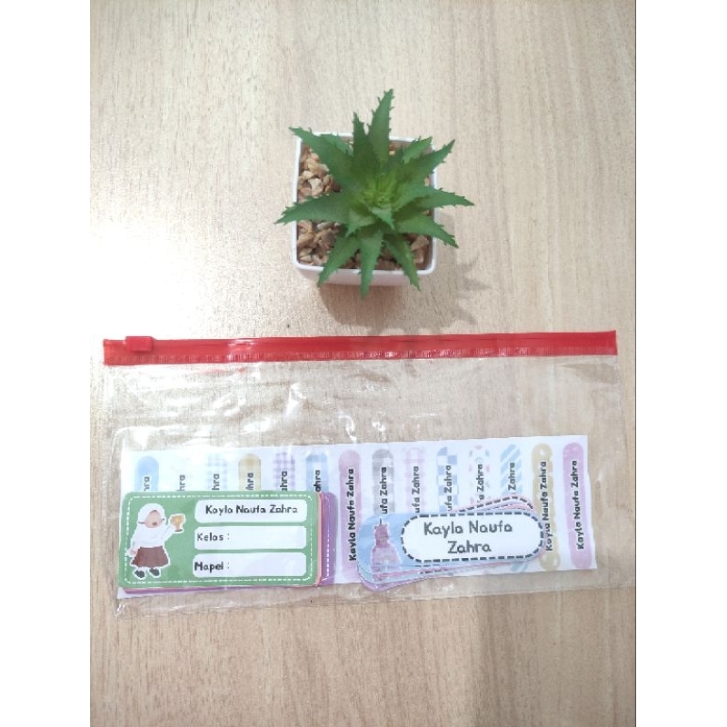 Jual Sticker Pack Anak Sekolah | Sticker mapel | sticker label nama ...
