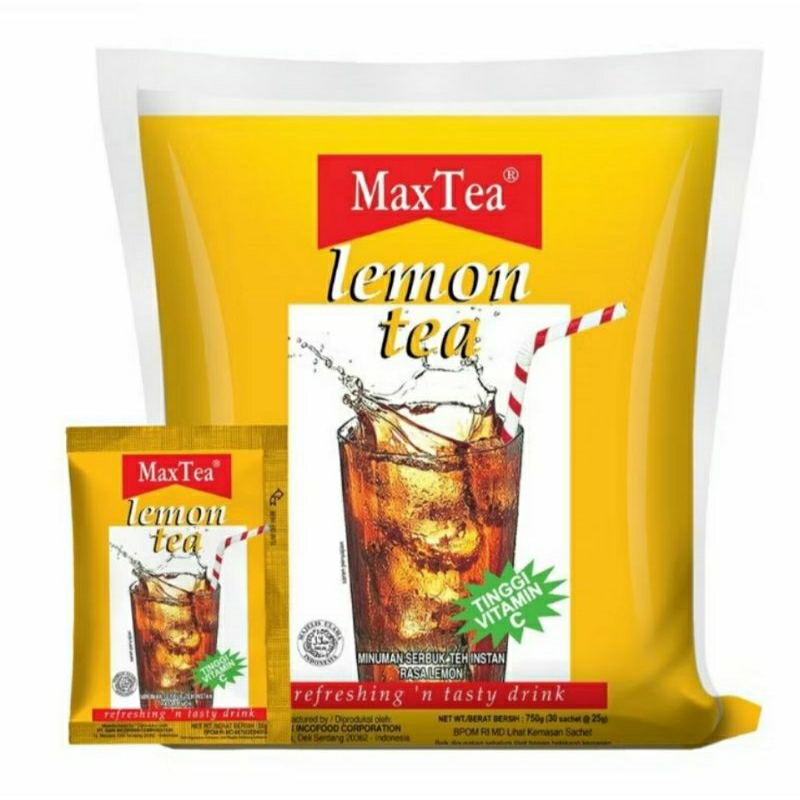 Jual Maxtea Lemon Tea (1 Renteng isi 10 Sachet) | Shopee Indonesia