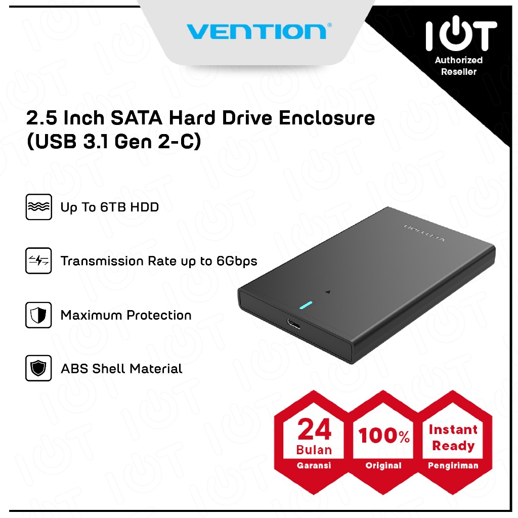 Jual Vention Cassing HDD 2.5 Inch SATA Hard Drive Enclosure Free Kabel ...